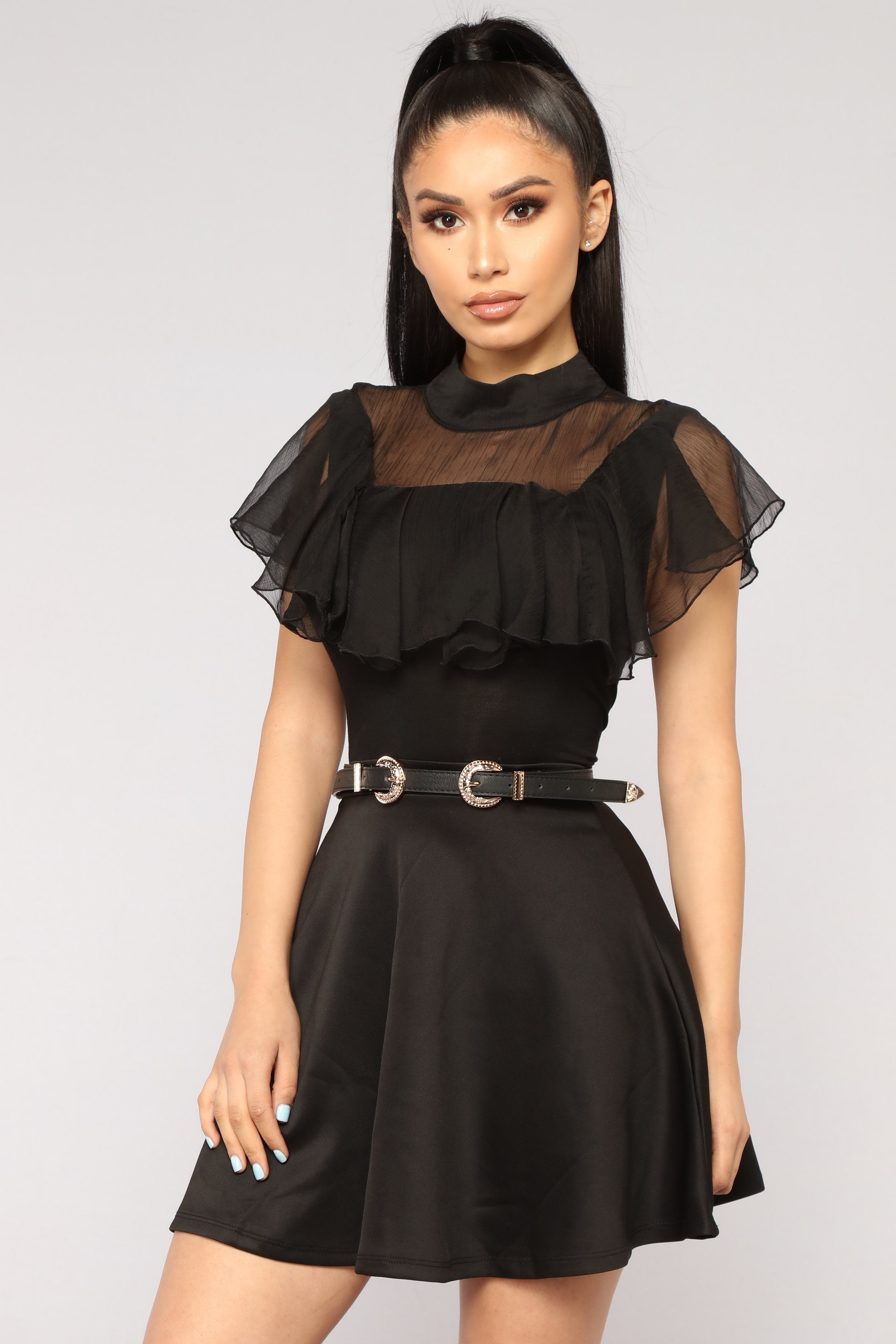 Jordan Ruffle Bodysuit - Black