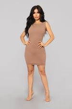 All Up In The Club Dress - Mocha