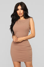 All Up In The Club Dress - Mocha