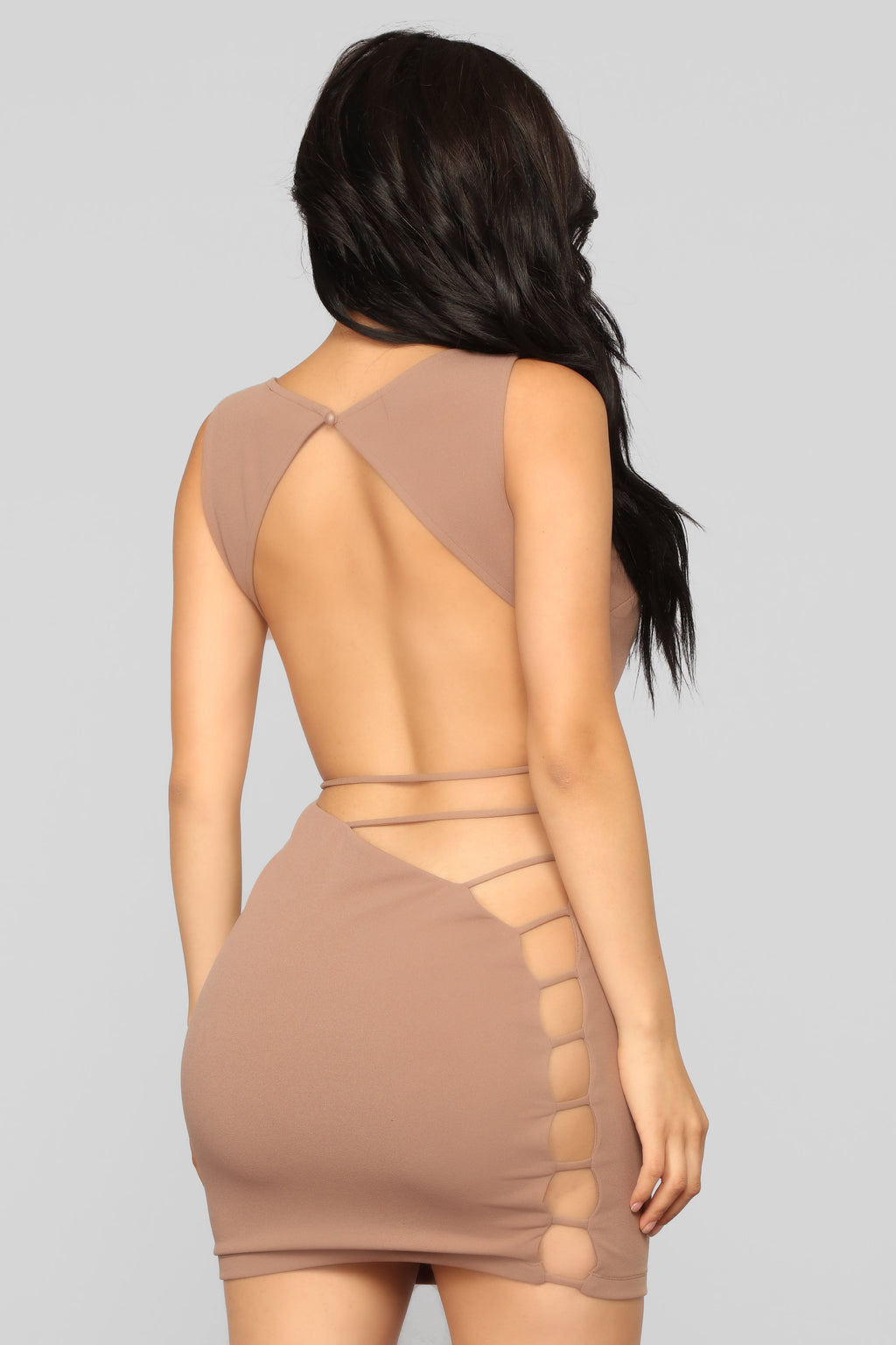All Up In The Club Dress - Mocha