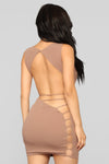All Up In The Club Dress - Mocha
