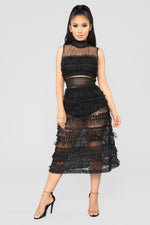 Do You Dirty Ruffle Dress - Black
