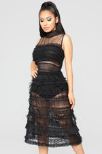 Do You Dirty Ruffle Dress - Black