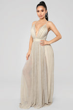 Stayin' Golden Metallic Dress - Gold