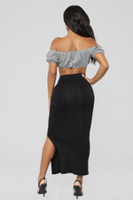 Every Side Slit Skirt - Black