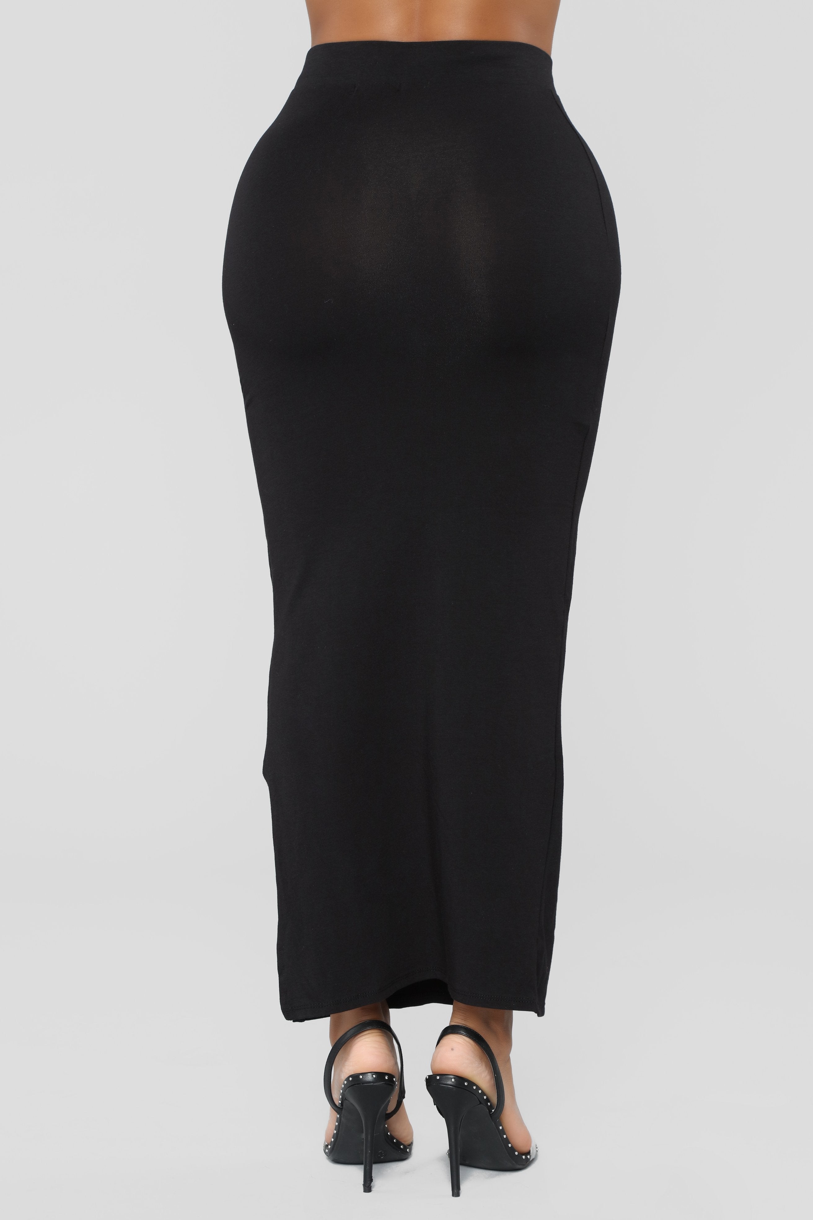 Every Side Slit Skirt - Black