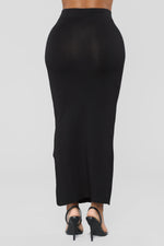 Every Side Slit Skirt - Black