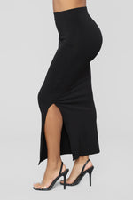 Every Side Slit Skirt - Black