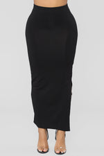 Every Side Slit Skirt - Black