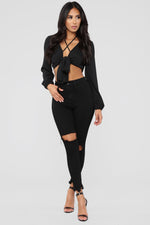 Strappy Nights Top - Black