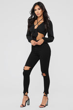 Strappy Nights Top - Black