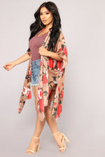 Ever After Floral Poncho - Tan