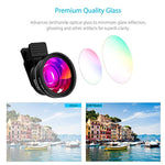 Iphone Camera Lens 0.45X Super Wide Angle Lens & 12.5X Macro Lens 2 in 1 Professional HD Cell Phone Camera lens Kit for iPhone X 8 7 6S 6S plus 6 5S Samsung Android Smartphones
